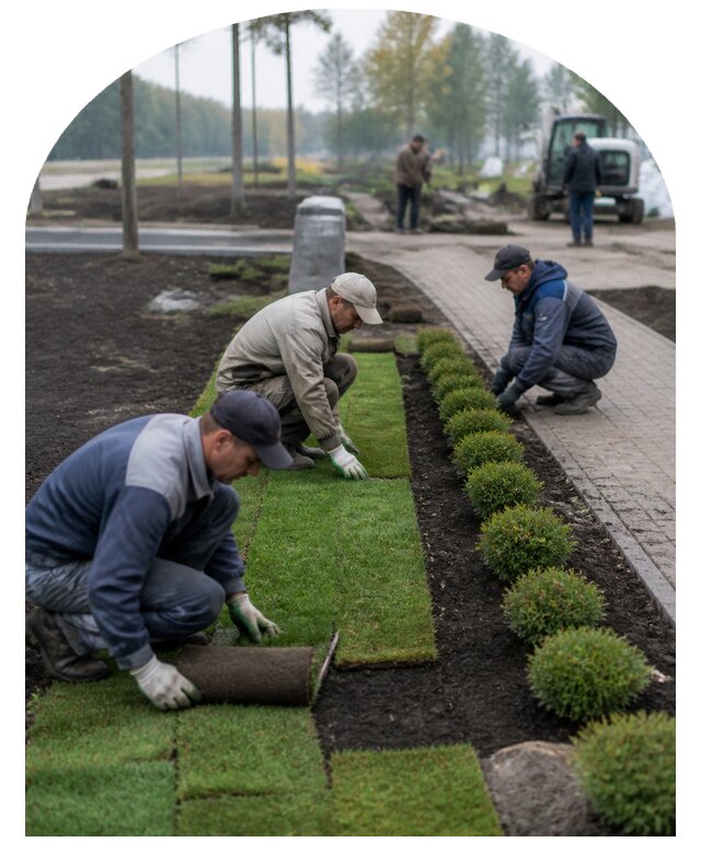 Благоустройство территории парка и зон отдыха в Югорске