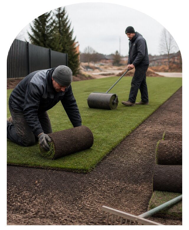 Профессиональная укладка рулонного газона в Югорске
